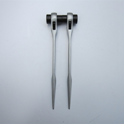 12 pulgadas de acero al carbono de largo mango puntiagudo andamio Podger llave de crujido 19mm 22mm doble tamaño de enchufe de crujido