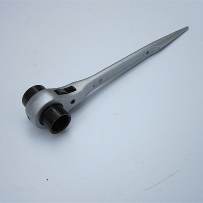 Acero de carbono de color plateado de alto par cónico de 19 mm 22 mm de doble extremo con llave de conexión de conexión Podger andamio llave de espuma
