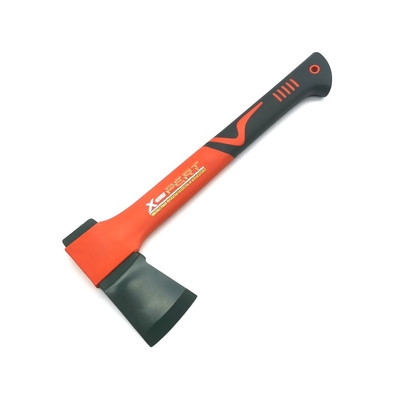 Hacha de cuña forjada tipo hacha 800g doble componente mango de agarre hacha de acero 38cm de largo con colgador