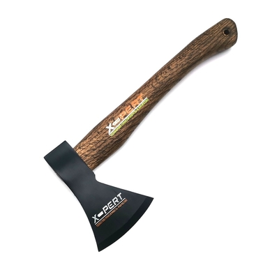Hacha de estilo alemán de filo afilado de acero forjado hacha de tallado de acero 600g cabeza con mango de madera para acampar