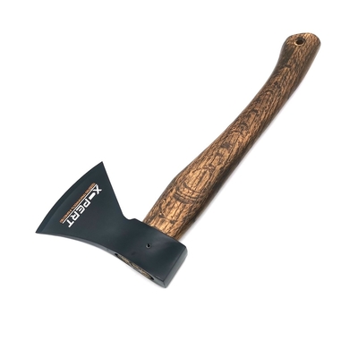 Hacha de estilo alemán de filo afilado de acero forjado hacha de tallado de acero 600g cabeza con mango de madera para acampar