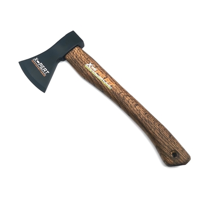 Hacha de estilo alemán de filo afilado de acero forjado hacha de tallado de acero 600g cabeza con mango de madera para acampar