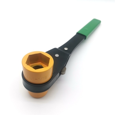 Venta caliente USA Lineman llave inglesa herramienta de perno a través de llave de enchufe de dos tamaños con mango de agarre suave