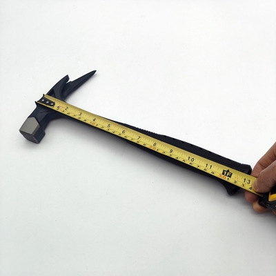 Martillo de tornillo de tipo Picard de 600g totalmente forjado Martillo de reducción de choques de techo con magnetismo Frito cara lateral tirando de clavos para techadores