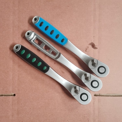Mano de la llave de crujido de trabajo pesado masculino 12.5mm/sq Drive 250mm 90 llave de crujido de dientes