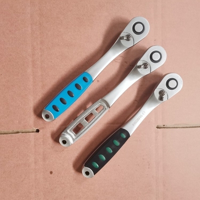 Mano de la llave de crujido de trabajo pesado masculino 12.5mm/sq Drive 250mm 90 llave de crujido de dientes