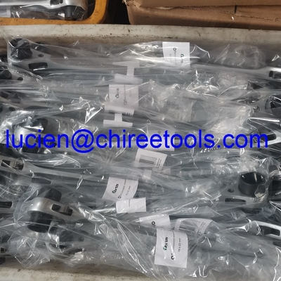 Conector de doble tamaño de acero de cromo y vanadio Fortis 19x22mm llave de crujido de crujido de crujido de crujido