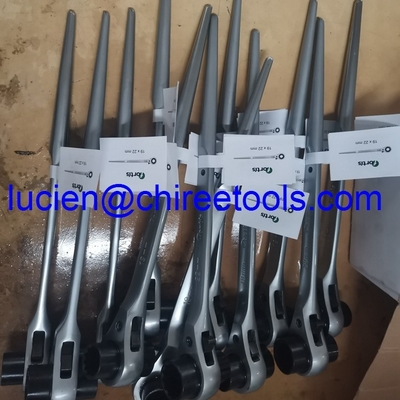 Conector de doble tamaño de acero de cromo y vanadio Fortis 19x22mm llave de crujido de crujido de crujido de crujido