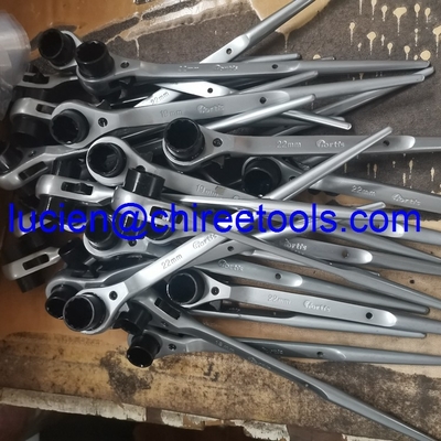 Conector de doble tamaño de acero de cromo y vanadio Fortis 19x22mm llave de crujido de crujido de crujido de crujido