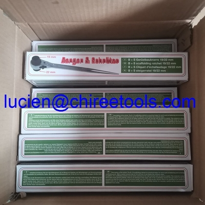 Conector de doble tamaño de acero de cromo y vanadio Fortis 19x22mm llave de crujido de crujido de crujido de crujido
